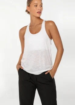 Lorna Jane Slouchy Gym Tank White