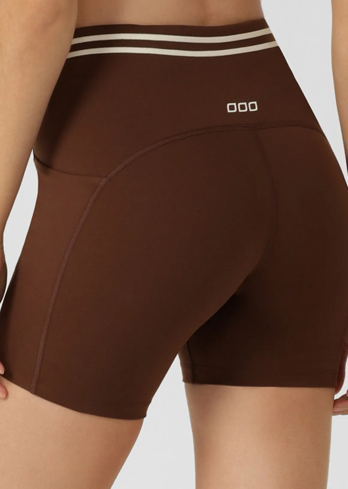 Lorna Jane Stash It All 3 Pocket 14cm Bike Shorts Espresso Sale