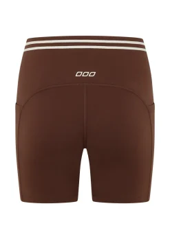 Lorna Jane Stash It All 3 Pocket 14cm Bike Shorts Espresso Sale