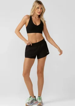 Lorna Jane Stretch & Stride Pocket Run Short Black Hot