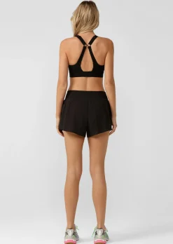 Lorna Jane Stretch & Stride Pocket Run Short Black Hot