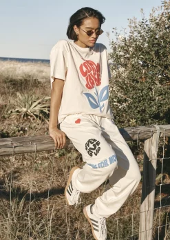 Lorna Jane Summer Track Pant Cream Discount