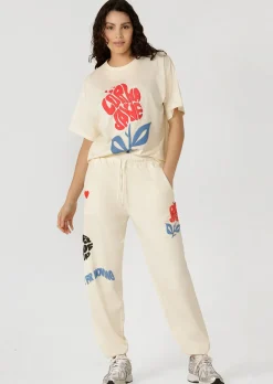 Lorna Jane Summer Track Pant Cream Discount
