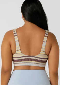 Lorna Jane Sunset Stripe Seamless Bralette SunsetStripe Best
