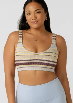 Lorna Jane Sunset Stripe Seamless Bralette SunsetStripe Best