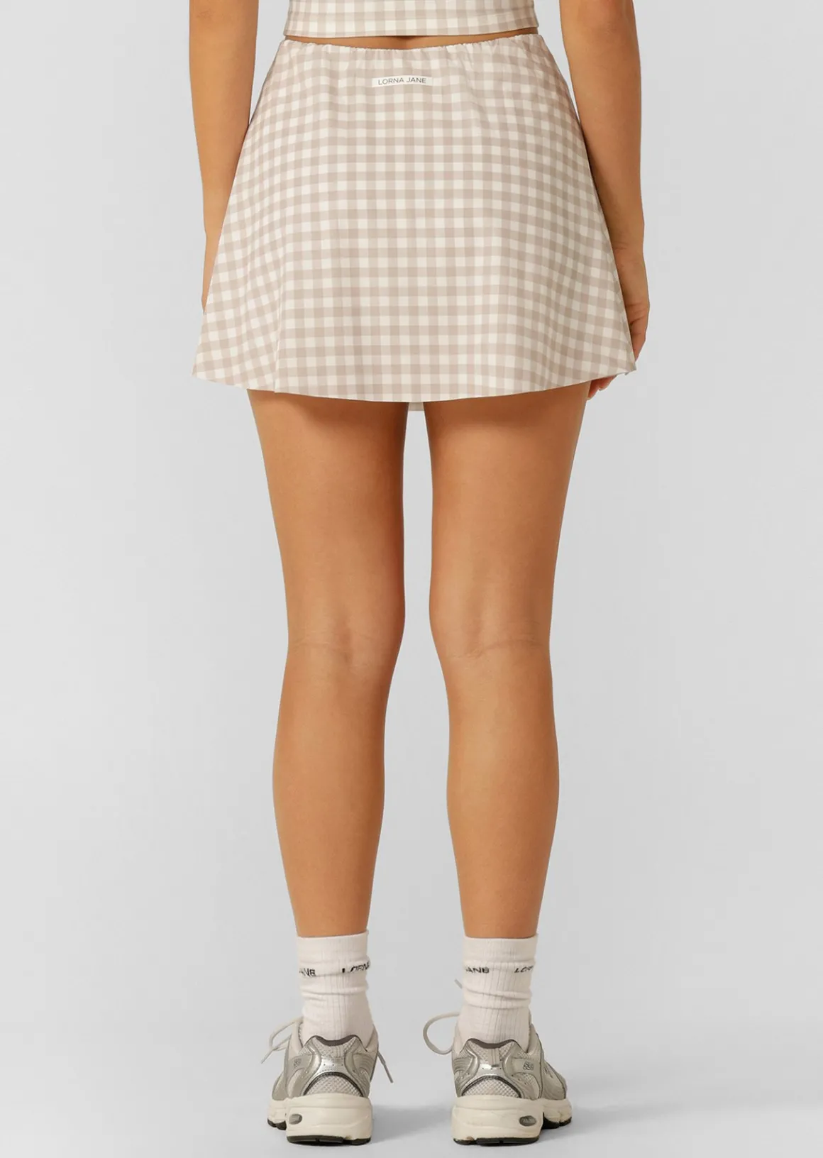 Lorna Jane Sweet Gingham Everyday Active Skort LatteRanchGinghamPrint Discount