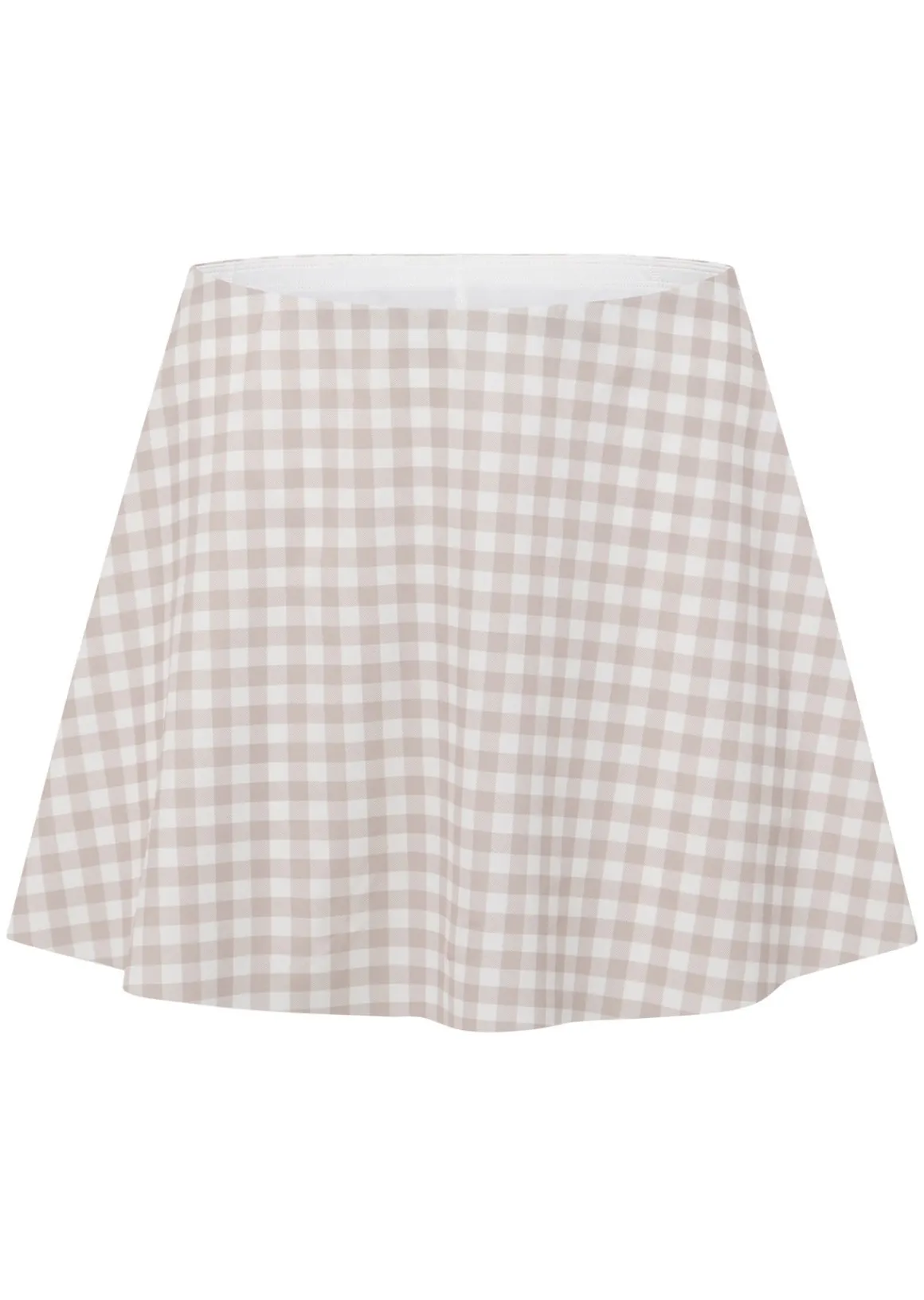 Lorna Jane Sweet Gingham Everyday Active Skort LatteRanchGinghamPrint Discount