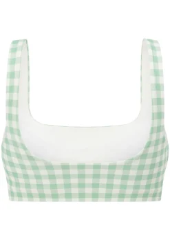 Lorna Jane Sweet Gingham Sports Bra SoftMintRanchGinghamPrint Discount