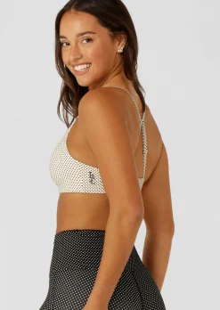 Lorna Jane Sweet Thing Polka Dot Sports Bra MiniDotCreamPrint Sale
