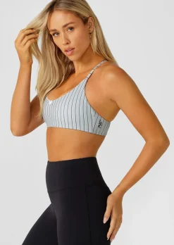 Lorna Jane Sweet Thing Stripe All Day Sports Bra BlueStripe Outlet