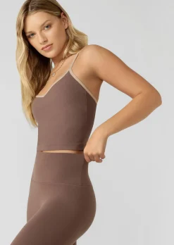 Lorna Jane Sweetheart Tank Bra Combo Stone Best