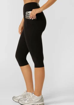 Lorna Jane Swift 3 Pocket 3/4 Leggings Black Online