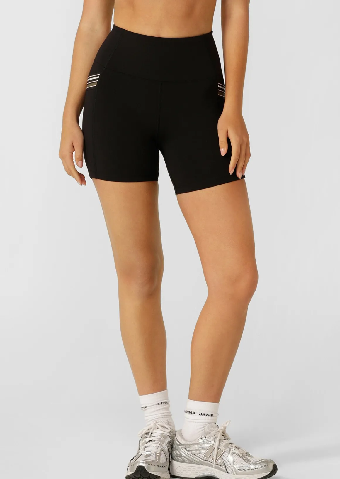 Lorna Jane Swift 3 Pocket 14cm Bike Shorts Black Sale