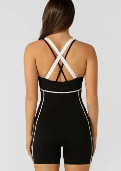 Lorna Jane Swift Motion No Ride 12cm Bodysuit Black New