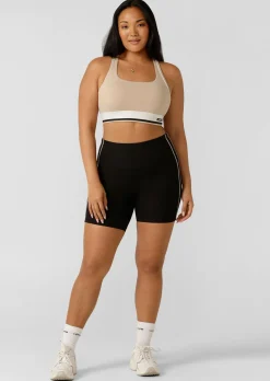 Lorna Jane Tempo Maximum Support Sports Bra Latte New