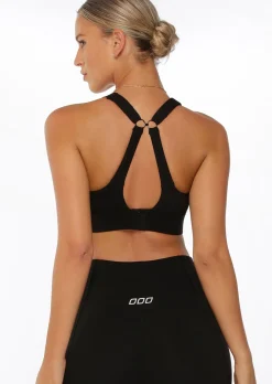 Lorna Jane THE ONE Sports Bra Black Hot