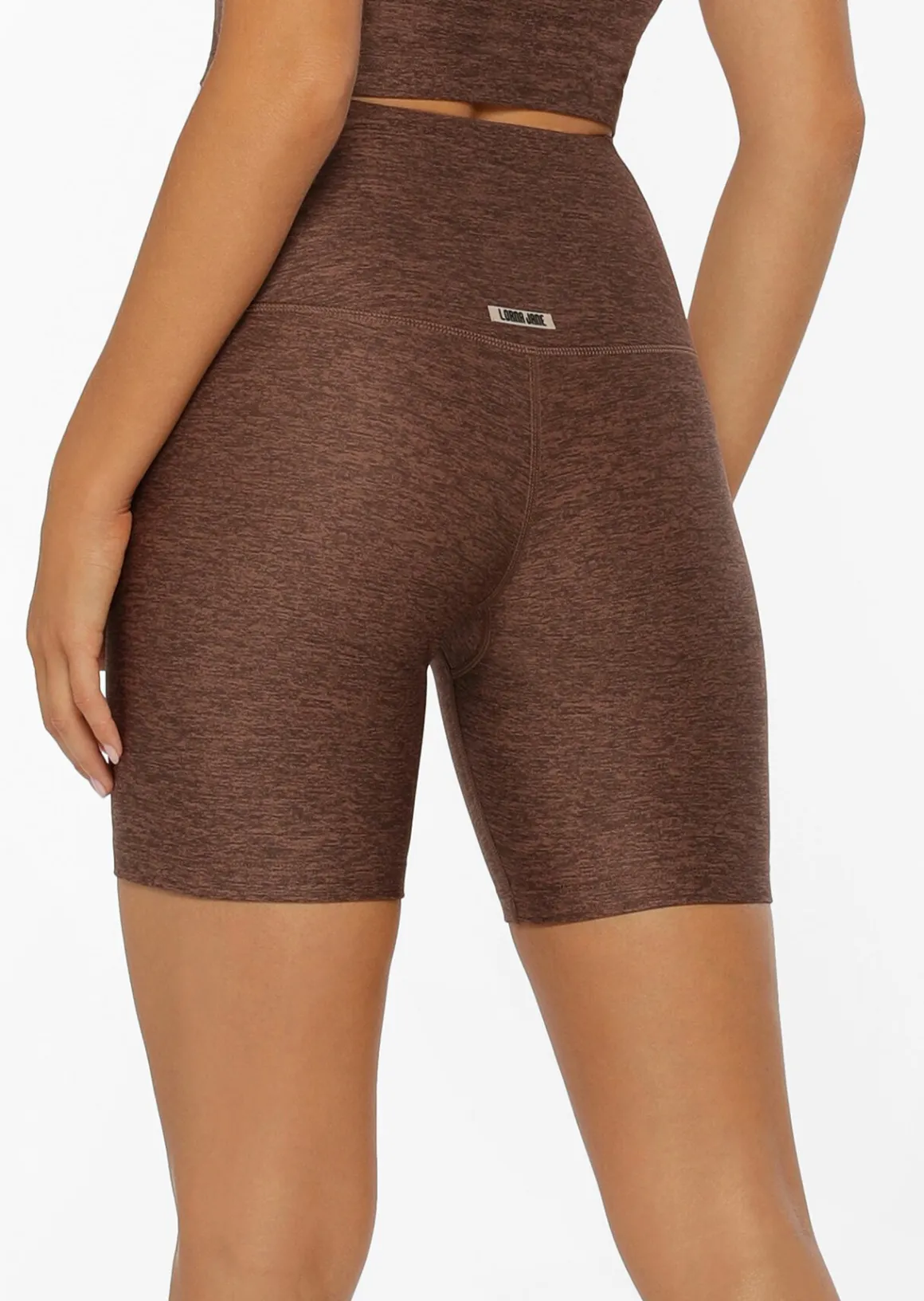 Lorna Jane Thermo Tech High Fold Bike Short ChocolateMarlPrint Online