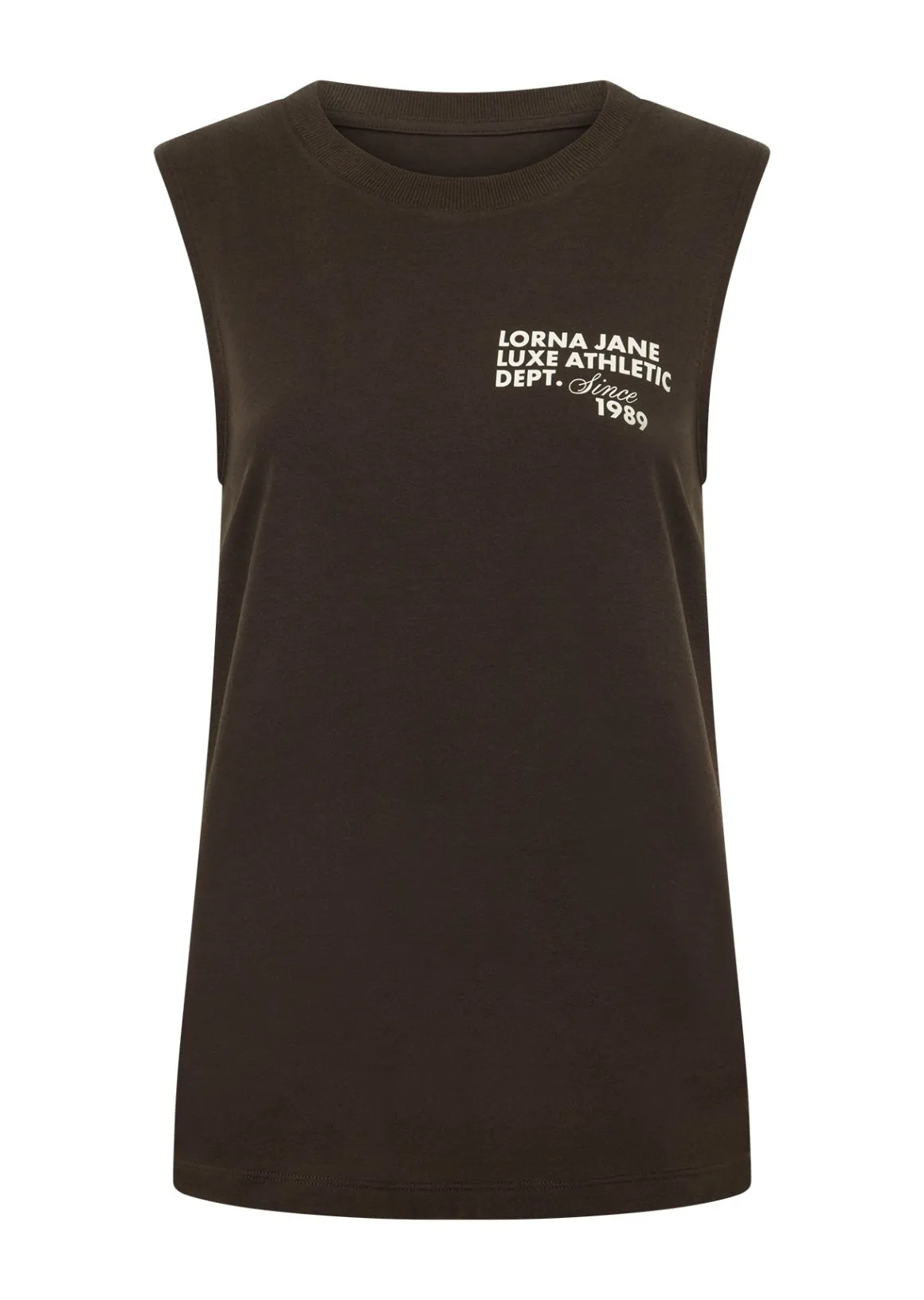 Lorna Jane Track Star Muscle Tank Volcano