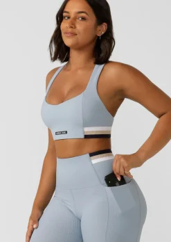 Lorna Jane Transform Rib Booty Ankle Biter Leggings GlaciaBlue Best
