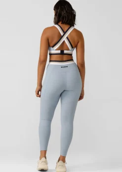 Lorna Jane Transform Rib Booty Ankle Biter Leggings GlaciaBlue Best