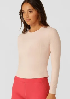 Lorna Jane Ultimate Comfort Long Sleeve Rib Top DarkDustyPink Hot