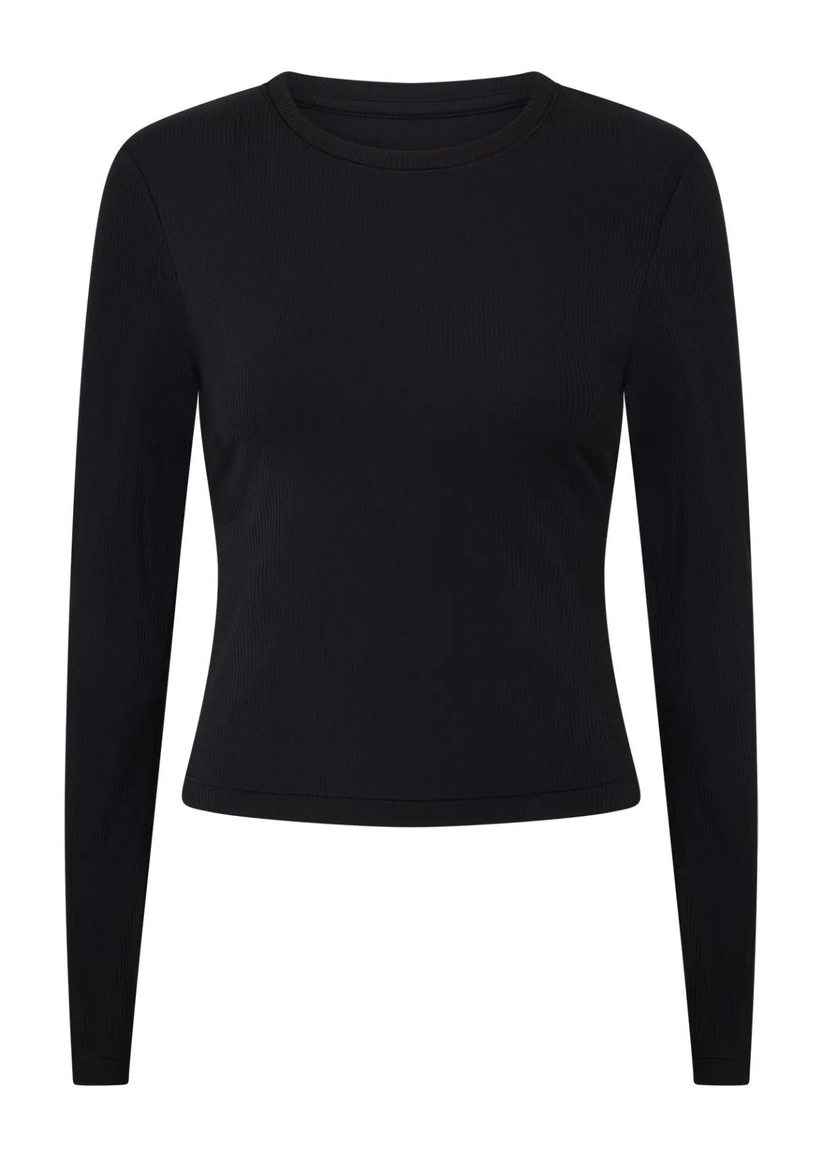Lorna Jane Ultimate Comfort Long Sleeve Rib Top Black New