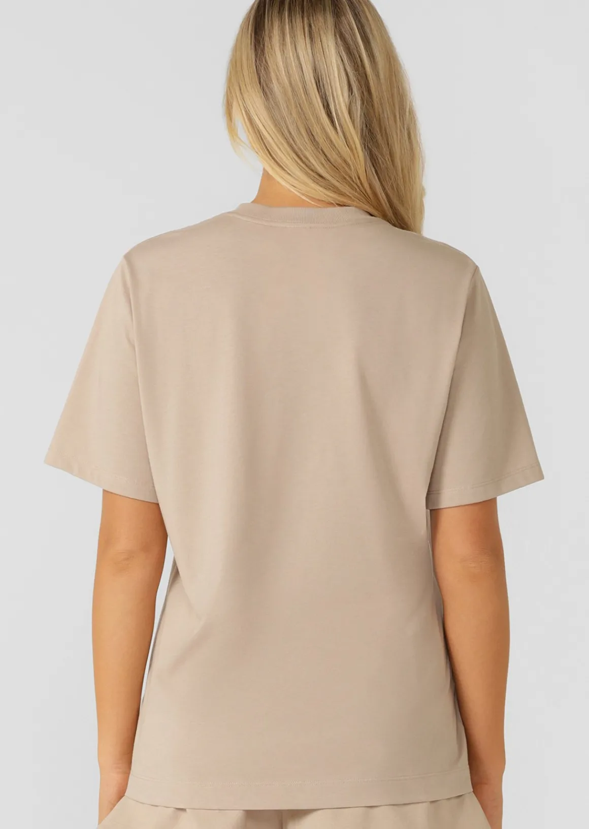 Lorna Jane Ultimate Weekender Relaxed T-Shirt Latte Discount