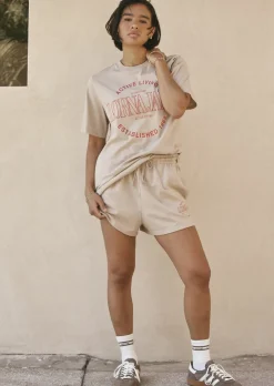 Lorna Jane Ultimate Weekender Shorts Latte New