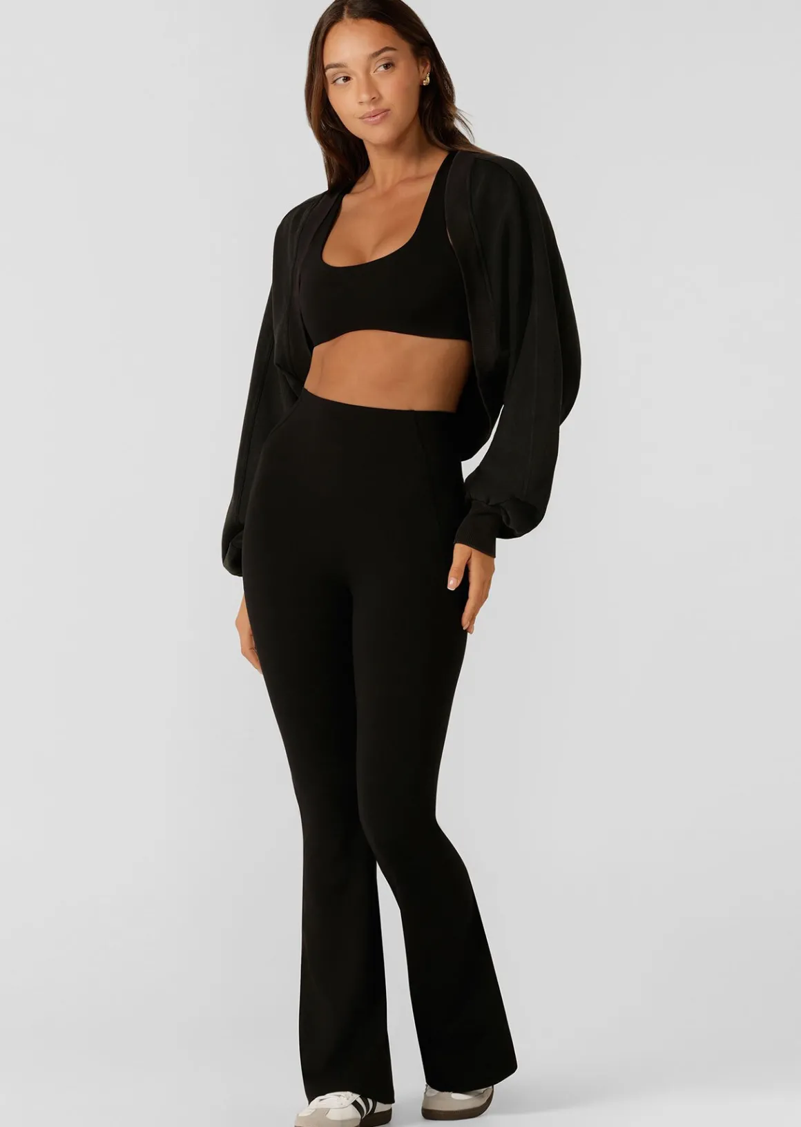 Lorna Jane Warm Up Shrug WashedBlack New