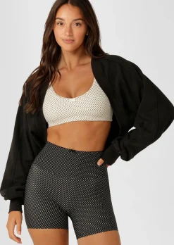 Lorna Jane Warm Up Shrug WashedBlack New