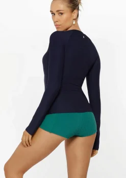 Lorna Jane Watersport Recycled Rash Vest FrenchNavy Discount