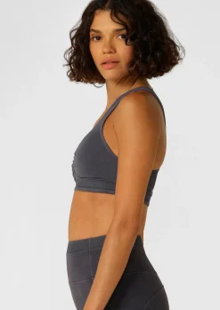 Lorna Jane Weekender Washed Sports Bra WashedMidnightBlue Discount