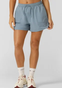 Lorna Jane Weightless Active Shorts WashedOutBlue New