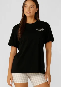 Lorna Jane Wellness Retreat Relaxed T-Shirt Black
