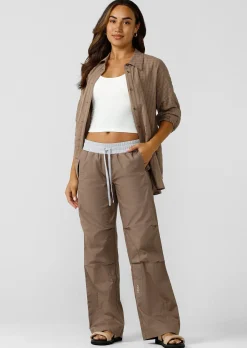 Lorna Jane Wide Leg Flashdance Pant Bone Outlet