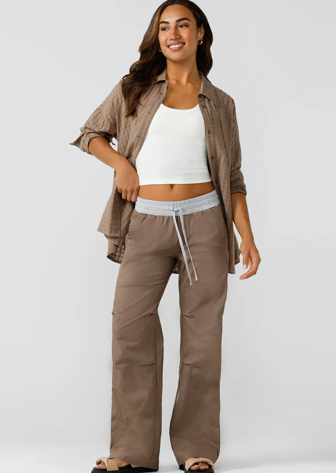 Lorna Jane Wide Leg Flashdance Pant Bone Outlet