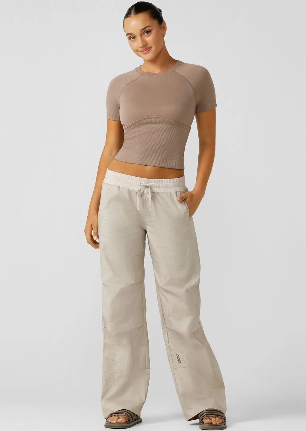 Lorna Jane Wide Leg Flashdance Pant OffWhite