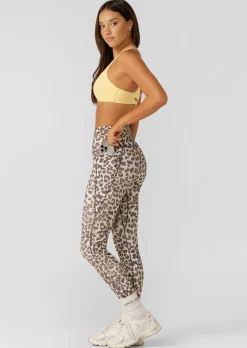 Lorna Jane Wildcat Hi-Fold No Ride Ankle Biter Leggings WildcatPrint Clearance