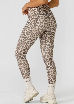 Lorna Jane Wildcat Hi-Fold No Ride Ankle Biter Leggings WildcatPrint Clearance