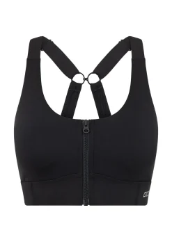 Lorna Jane Zip & Go Sports Bra Black Hot